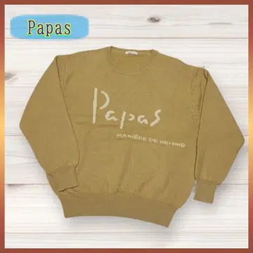 Papas 니트 로고 스웨터 모 100%