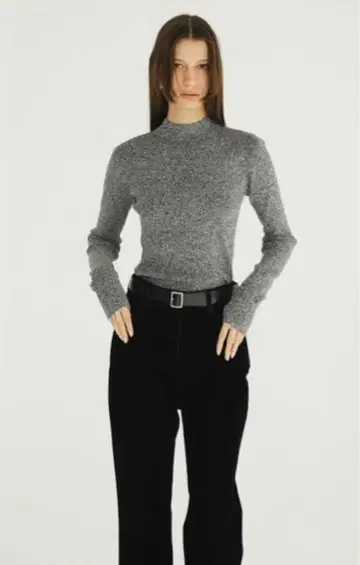 CLANE 클라네 H/N RIB KNIT TOPS 하이넥 리브 니트