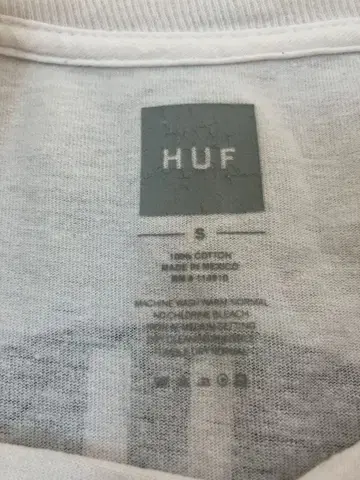HUF 티셔츠 화이트 남성용 여름 S 사이즈