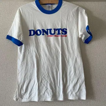 DONUTS 티셔츠 S 사이즈 화이트/블루