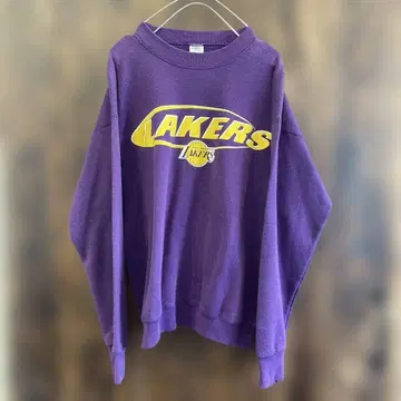 레이커스 퍼플 맨투맨 M 90s 프룻 오브 더 룸