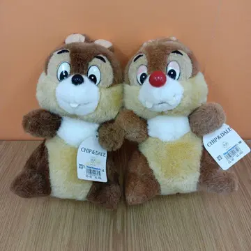 택 포함 레트로 도쿄 디즈니랜드 칩과 데일 봉제 인형 낱개 판매 불가