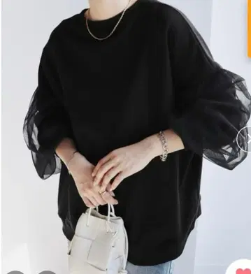 reca 벌룬 슬리브 트레이닝복 블랙