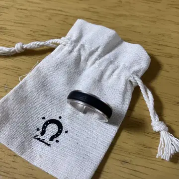 laluce 라루체 가죽 반지 실버 블랙 M