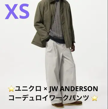 유니클로 x JW ANDERSON 코듀로이 워크 팬츠 XS 그레이