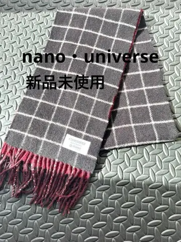 nano universe 캐시미어 체크 머플러