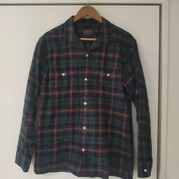 Pendleton L 사이즈 그린 계열 체크 플란넬 셔츠