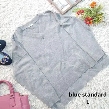 새상품급 blue standard 니트/스웨터 (L) 그레이/V넥