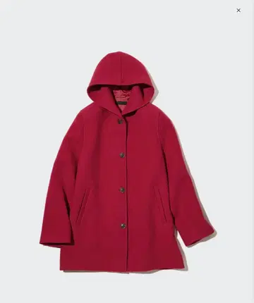 UNIQLO 후디드 숏코트 레드 XL