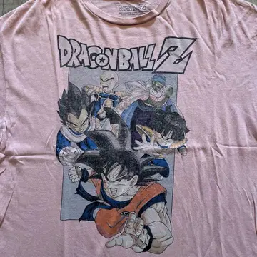 드래곤볼 T셔츠 XL 애니메이션 핑크 DRAGONBALL 반팔