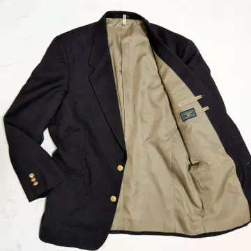 빈티지 테일러드 자켓 네이비 블레이저 골드 버튼 2B 네이비 L