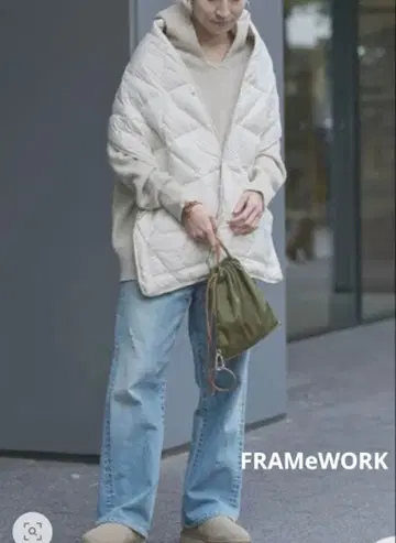 FRAMeWORK 빈티지 가공 데님 스트레이트 팬츠 40