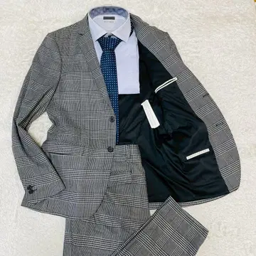 새상품급 ZARA 셋업 50, 44 사이즈 그레이 깅엄 체크