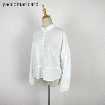 새상품급 yaccomaricard 총 핀턱 블라우스