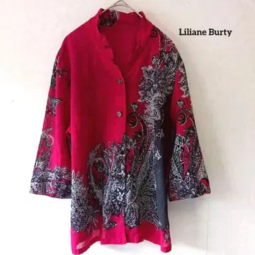 릴리안 뷰티 Liliane Burty 꽃무늬 긴팔 셔츠 L 시어