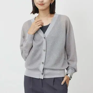이번 시즌 새상품 플라스테 리오셀 울 블렌드 시어 가디건