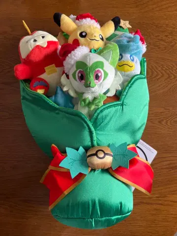[택 포함] 포켓몬 센터 크리스마스 부케 봉제 인형