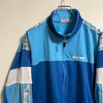 [정말 귀여운] diadra 디아도라 저지 트랙 자켓 자수 로고 90s