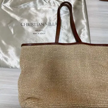CHRISTIAN VILLA 바스켓백 베이지
