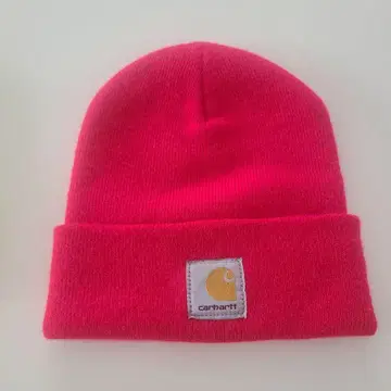 Carhartt 형광 핑크 니트 모자