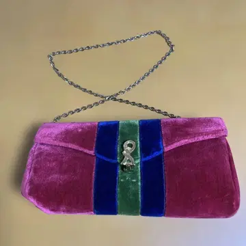 컬러풀 벨벳 숄더백
