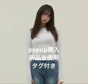 앤드마리 T셔츠 Mary logo tops 화이트 x 핑크