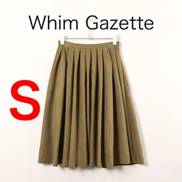 H3263 윔 가젯 스웨이드 미디엄 기장 플레어 스커트