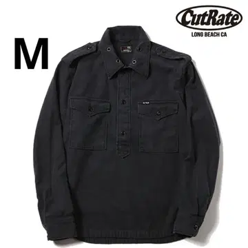CutRate PULLOVER SHIRT 블랙 긴팔 셔츠 사이드 레이스업