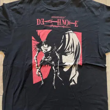 데스노트 XL 블랙 애니메이션 반팔 티셔츠 구제 의류 캐릭터 점프