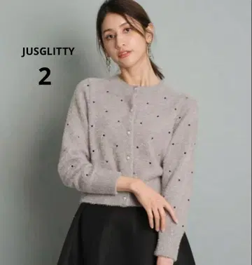 JUSGLITTY 유라쿠초 마루이 한정판 펄 가디건 도트 2