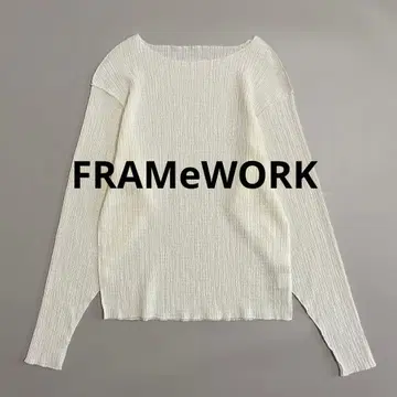 [ 새상품급 ] 프레임워크 링크 트리코 풀오버 화이트 23SS