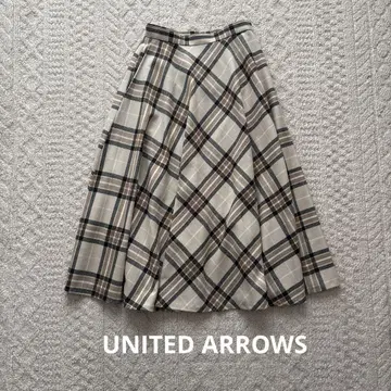 [ 새상품급 ] UNITED ARROWS 울 체크 스커트