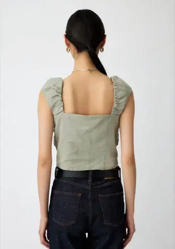 MOUSSY 레이어드 개더드 블라우스