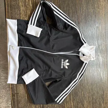 adidas 3 스트라이프 풀 집업 저지 M 블랙/화이트