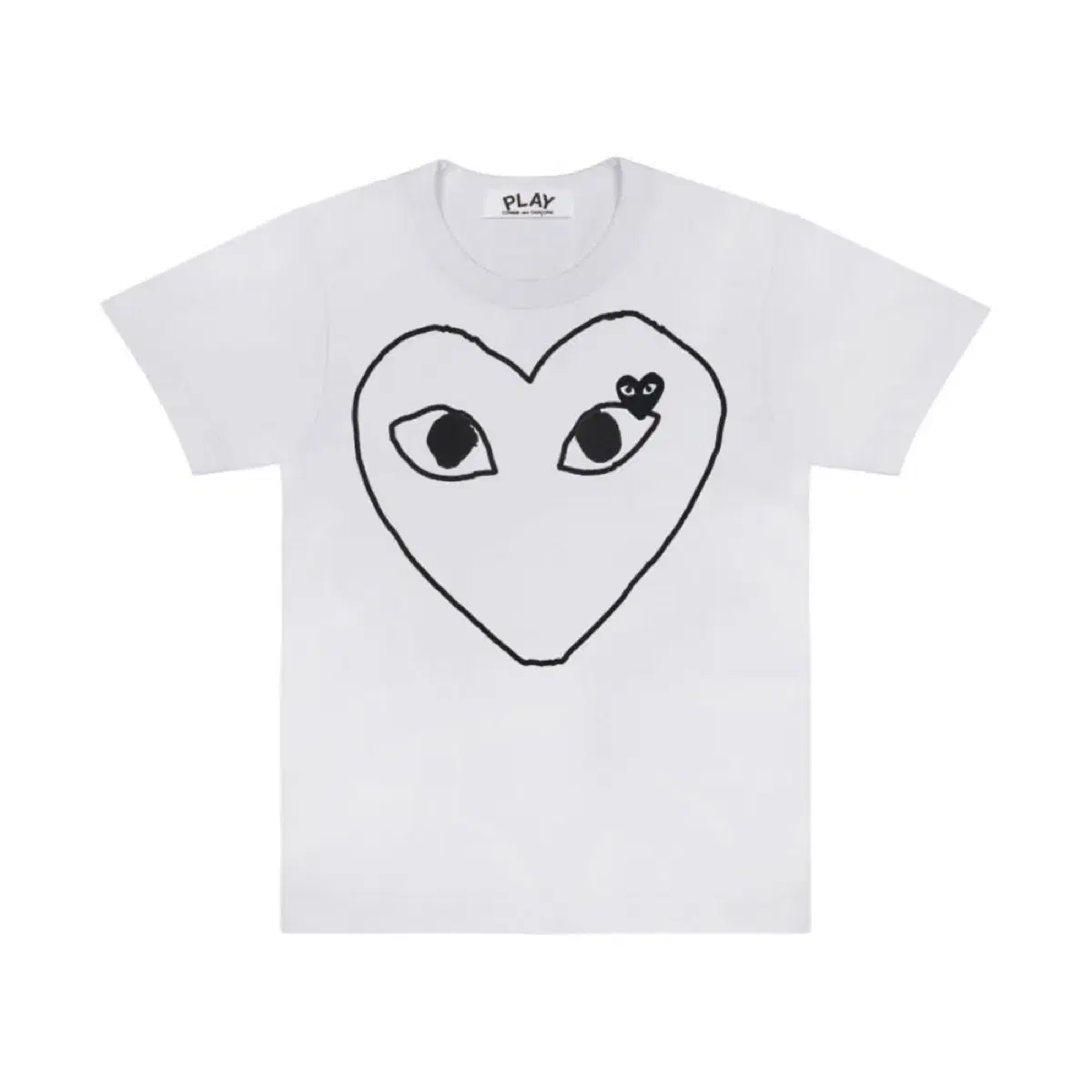 Comme des Garçons PLAY Line Black Heart Printing T-shirt