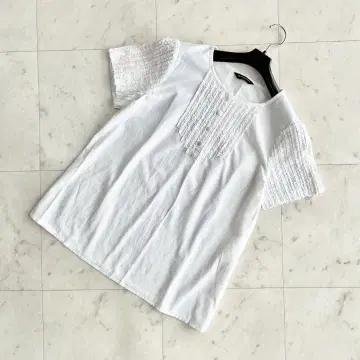 새상품급 유나이티드 애로우즈 반팔 블라우스 화이트 38