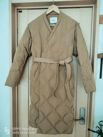 새상품 COEL 다운 코트 카멜 38