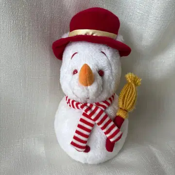 푸우 스노우맨 봉제 인형 눈사람