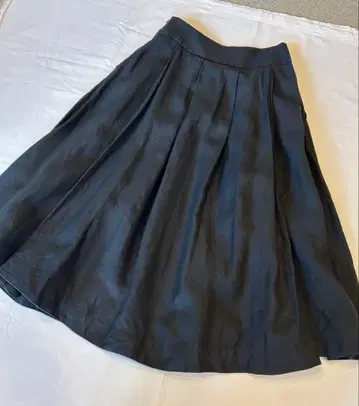 마가렛호웰 린넨 롱 스커트 블랙