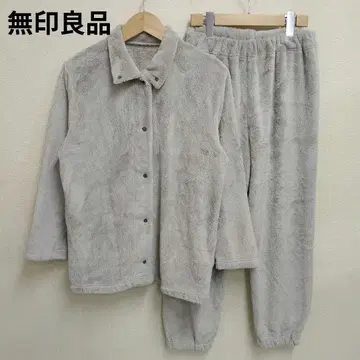 D335 무인양품 착용 가능한 담요 파자마 그레이쉬 베이지 상하의 세트