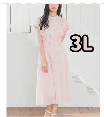 [가격 인하 요청] 인기 허니즈 프릴 소매 원피스 꽃무늬 핑크