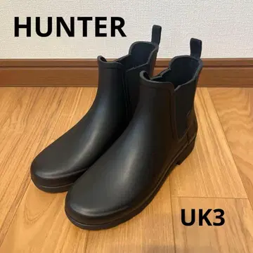 HUNTER 블랙 레인부츠 첼시 부츠 WFS1017RMA
