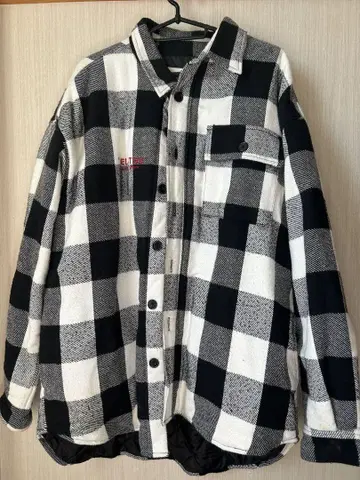 WEGO/체크 빅 실루엣 CPO 셔츠 자켓 M