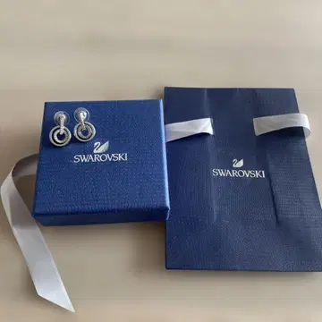 Swarovski 더블 링 디자인 귀걸이