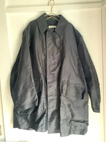 OUTIL MANTEAU BLACK 우티 블랙 몰스킨 코트