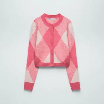 ZARA 자라 핑크 니트 가디건