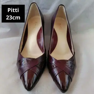 [새상품급] Pitti 버건디 가죽 스틸레토 펌프스