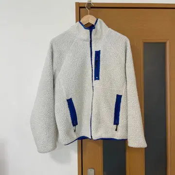 보아 플리스 자켓 그레이/파랑 리버서블
