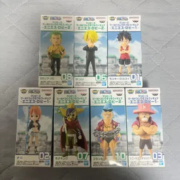 원피스 월드 컬렉션 에니에스 로비 밀짚모자 일당 7종 세트 피규어