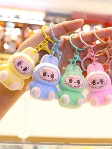 러브러브 labubu 봉제 인형 키링 4세트
